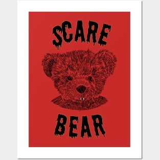 Halloween Horror Scare Bear Posters and Art